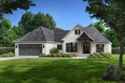 French Country House Plan #041-00089 Elevation Photo