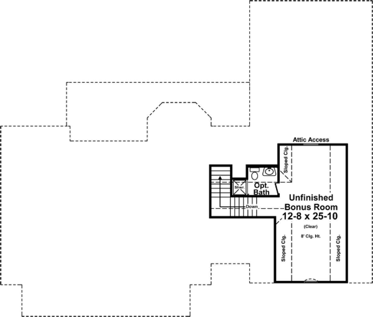 Bonus Room for House Plan #348-00225
