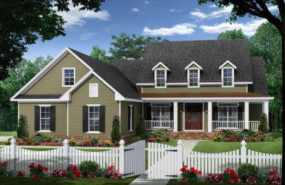 Farmhouse House Plan #348-00230 Elevation Photo