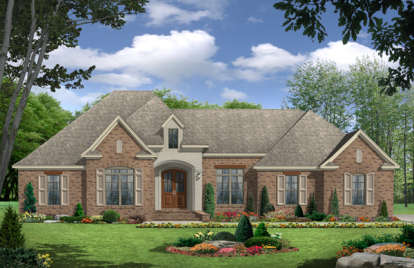 Ranch House Plan #348-00231 Elevation Photo