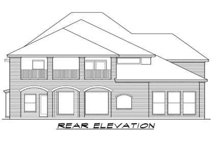 Luxury House Plan #5445-00119 Elevation Photo
