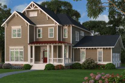Craftsman House Plan #009-00211 Elevation Photo