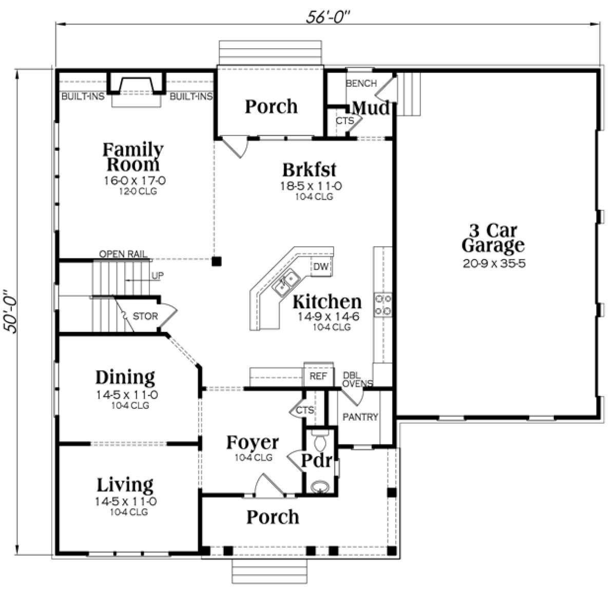 Main Floor for House Plan #009-00211