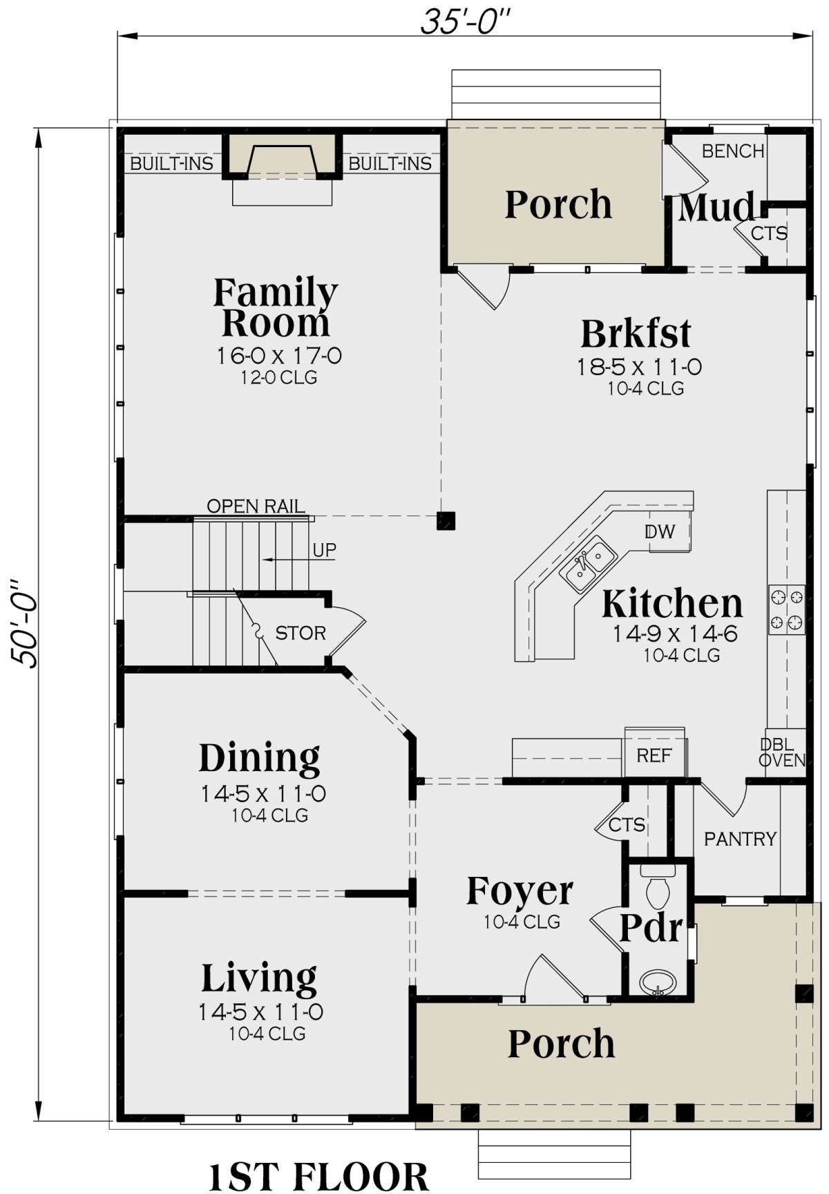 Main Floor for House Plan #009-00213