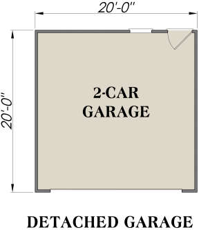 Detached Garage for House Plan #009-00213