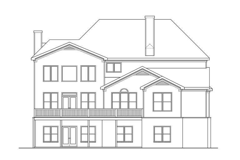 Traditional House Plan #009-00215 Elevation Photo