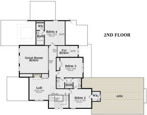 Second Floor for House Plan #009-00216