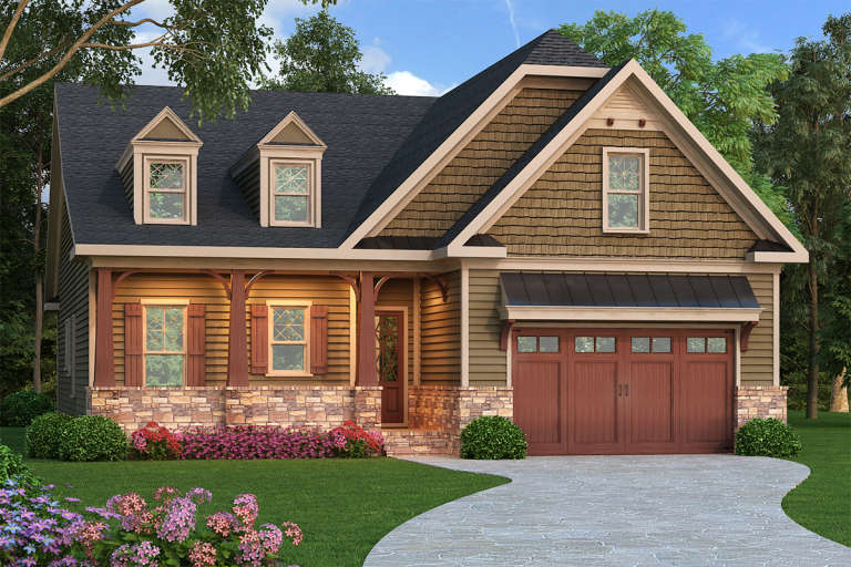 Craftsman House Plan #009-00219 Elevation Photo