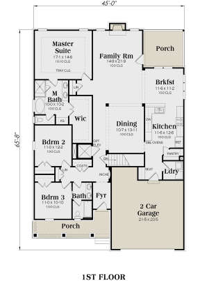 Main Floor for House Plan #009-00219