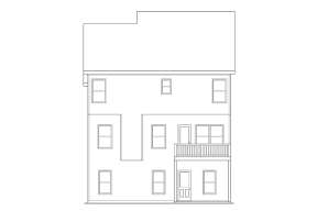 Narrow Lot House Plan #009-00220 Elevation Photo