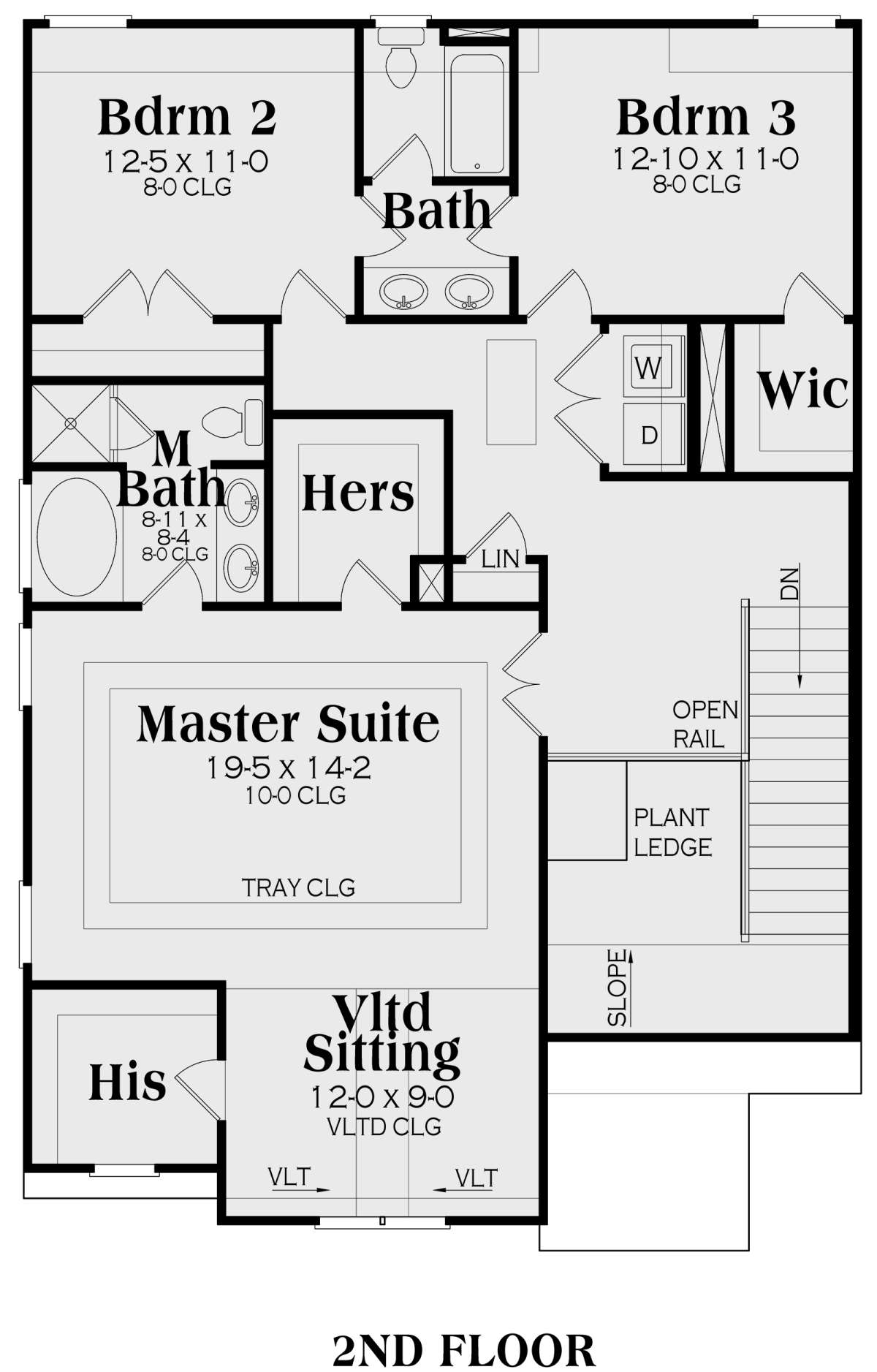 Second Floor for House Plan #009-00220