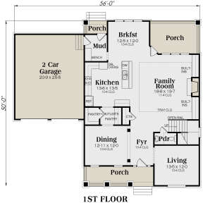 Main Floor for House Plan #009-00221