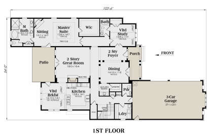 Main Floor for House Plan #009-00222