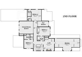 Second Floor for House Plan #009-00222