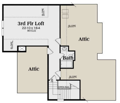 Loft for House Plan #009-00222