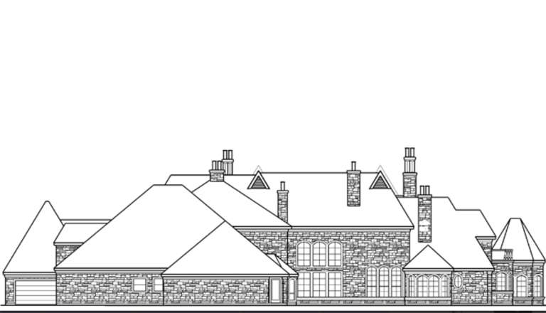 European House Plan #5445-00121 Additional Photo