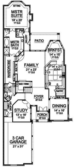 Floorplan 1 for House Plan #5445-00123