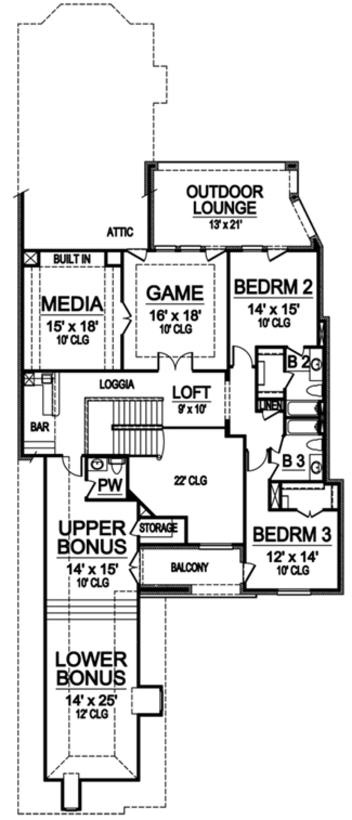Floorplan 2 for House Plan #5445-00123