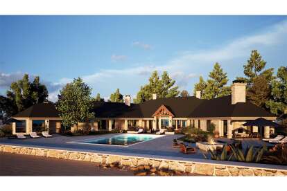 Luxury House Plan #5445-00124 Elevation Photo