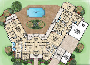 Floorplan 1 for House Plan #5445-00124