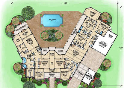 Main Floor for House Plan #5445-00124