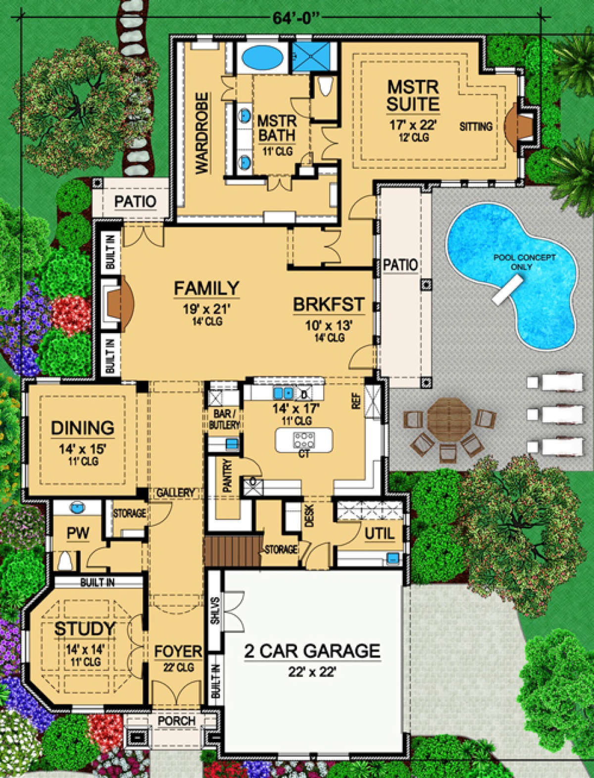 Floorplan 1 for House Plan #5445-00126