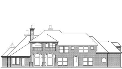European House Plan #5445-00127 Elevation Photo
