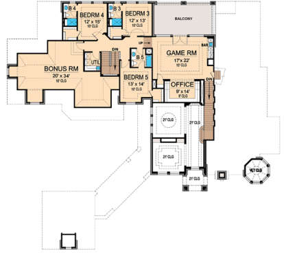 Floorplan 2 for House Plan #5445-00127