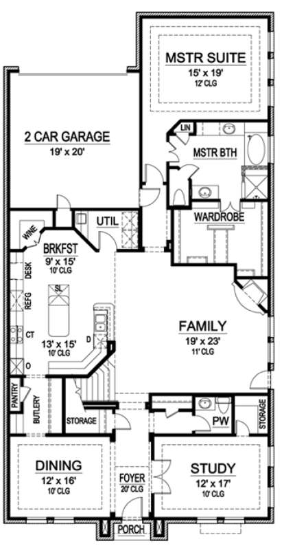 Floorplan 1 for House Plan #5445-00129