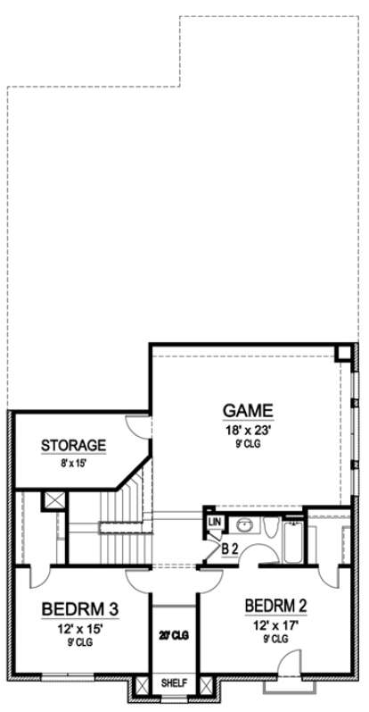 Floorplan 2 for House Plan #5445-00129