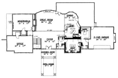 First Floor for House Plan #039-00315