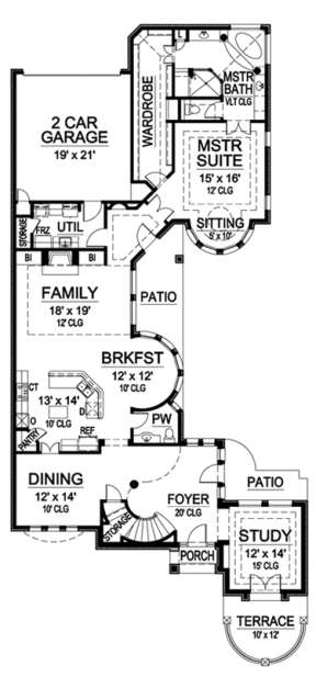 Floorplan 1 for House Plan #5445-00132