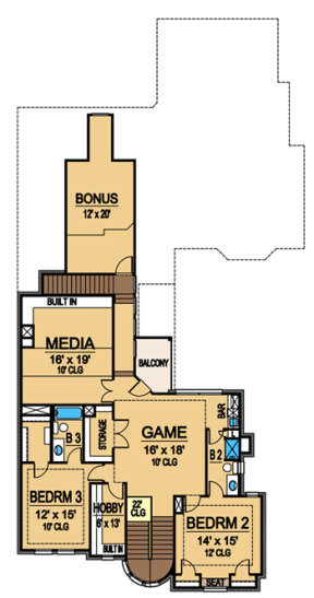 Floorplan 2 for House Plan #5445-00134