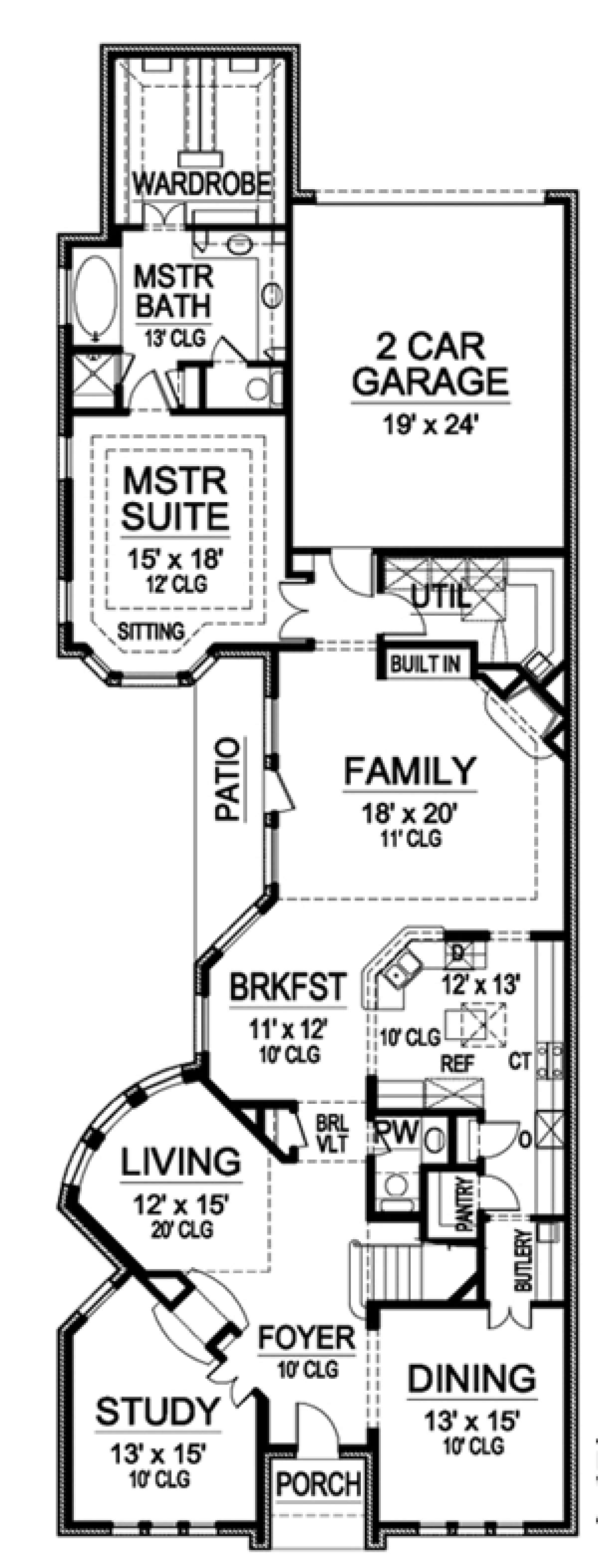 Floorplan 1 for House Plan #5445-00135