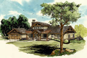 Mountain House Plan #1907-00002 Elevation Photo