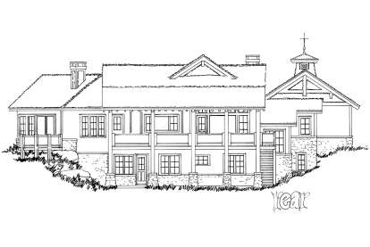 Mountain House Plan #1907-00002 Elevation Photo