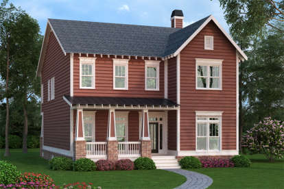 Country House Plan #009-00224 Elevation Photo