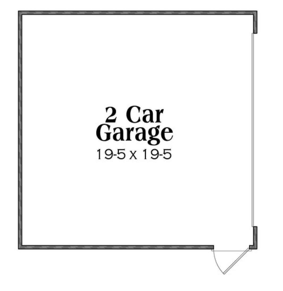 Garage Floor Plan for House Plan #009-00224