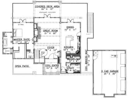 Main Floor for House Plan #039-00316
