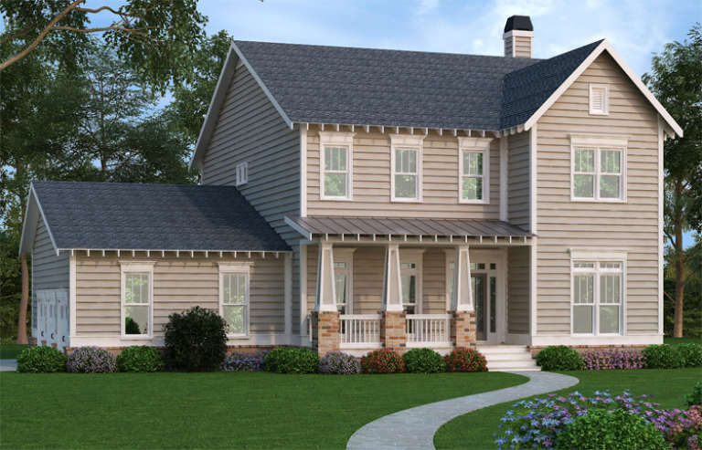 Craftsman House Plan #009-00225 Elevation Photo