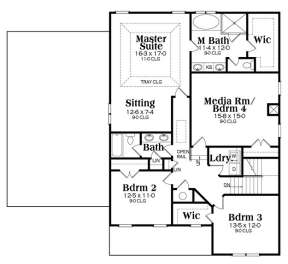 Second Floor for House Plan #009-00225