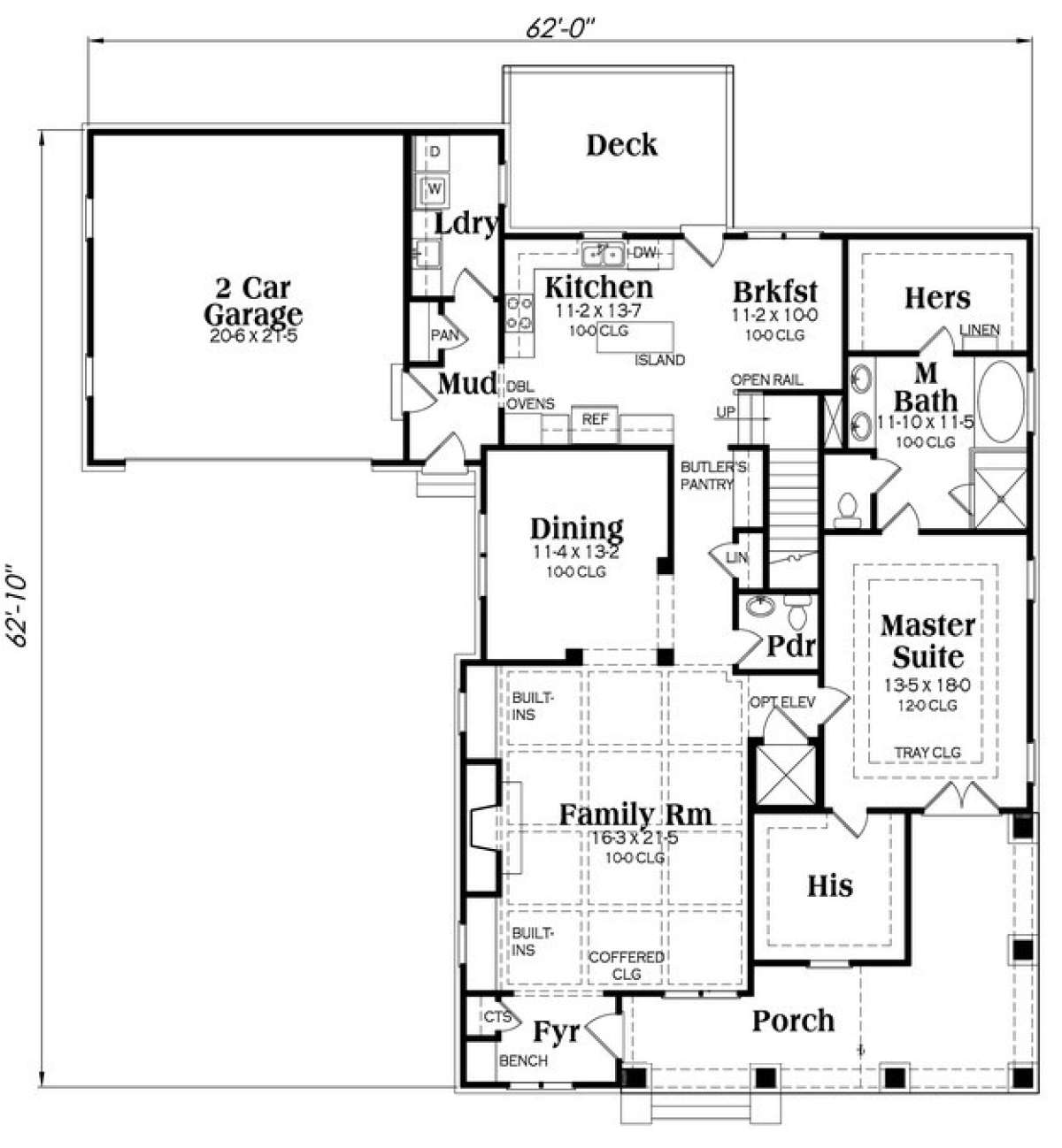 Main Floor for House Plan #009-00226