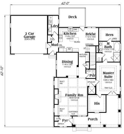 Main Floor for House Plan #009-00226