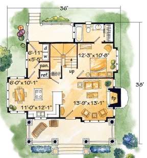Floorplan 1 for House Plan #1907-00005