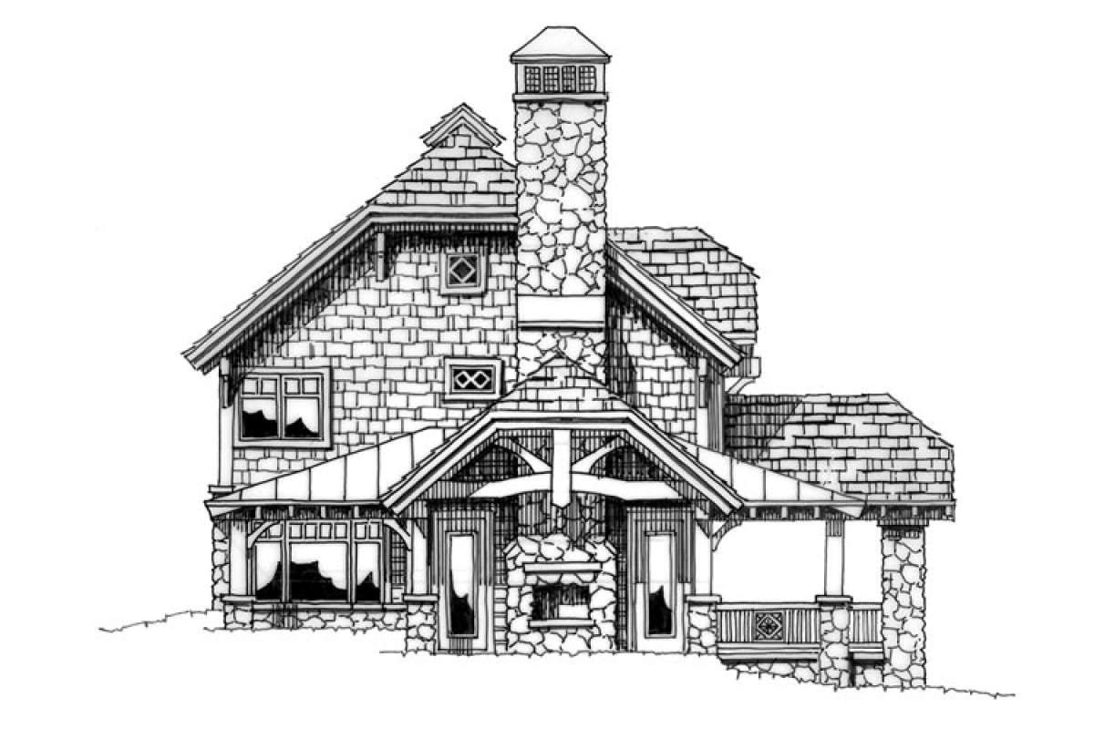 Mountain Rustic Plan: 1,930 Square Feet, 2 Bedrooms, 2.5 Bathrooms