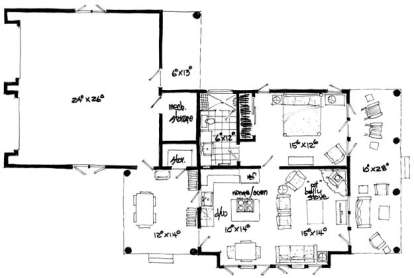 Floorplan 1 for House Plan #1907-00009