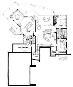 Basement Floor Plan for House Plan #1907-00011