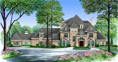 Luxury House Plan #5445-00136 Elevation Photo