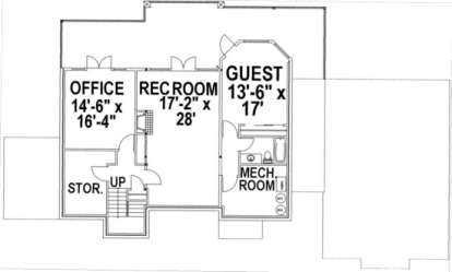 Basement Floor for House Plan #039-00317