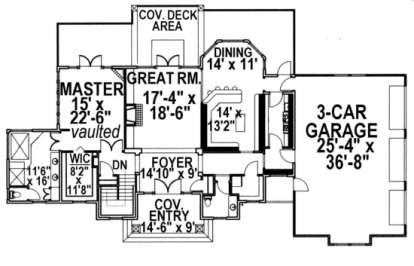 Main Floor for House Plan #039-00317